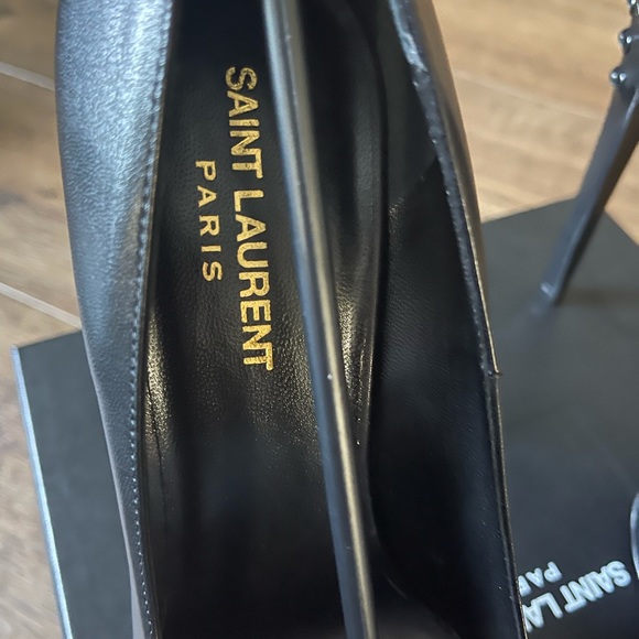 SAINT LAURENT-AUTHENTIC (NWT) Black Leather Heels - Picture 6 of 15